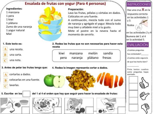 comprensión lectora autoevaluación