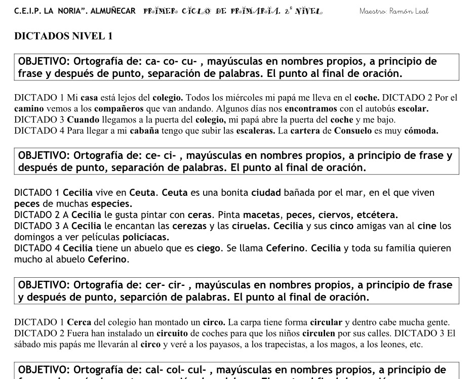 VA DE DICTADOS PARA TODAS LAS EDADES - Aula PT VA DE DICTADOS PARA TODAS LAS EDADES - Aula PT