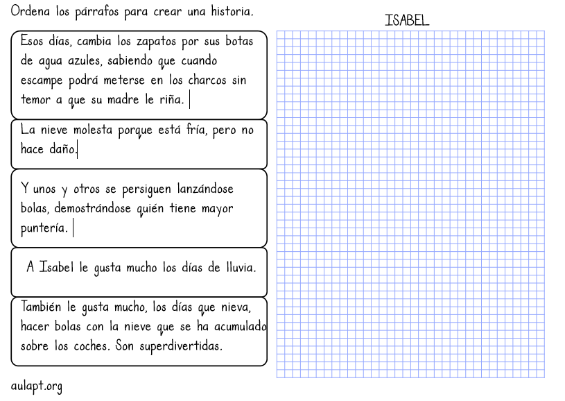 Resultado de imagen para parrafos en desorden para ordenar