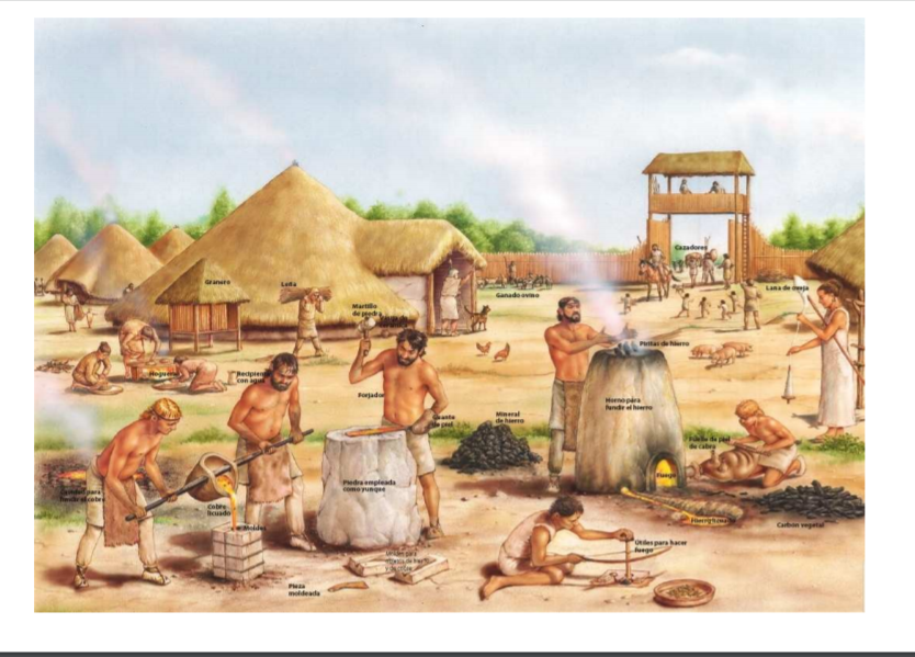 Tema adaptado sobre la prehistoria. 18 páginas.