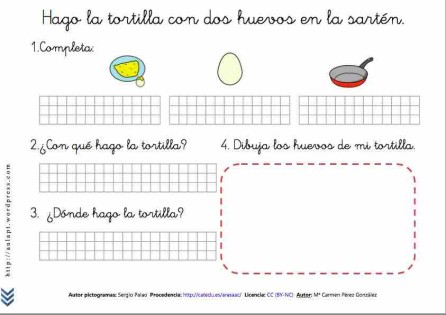 20 fichas de comprensión lectora de frases cortas a color