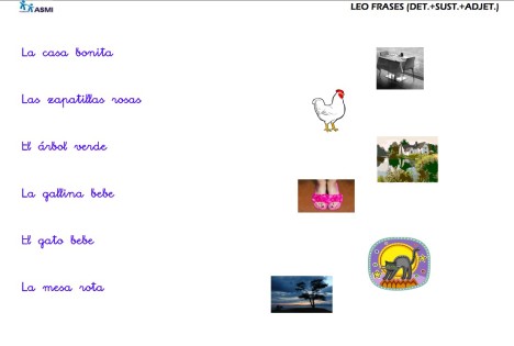 COMPRENSIÓN LECTORA DE FRASES CORTAS ASMI 2