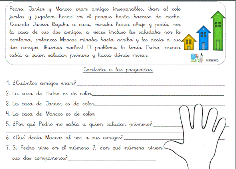 Resultado de imagen de ficha lectura 2o primaria