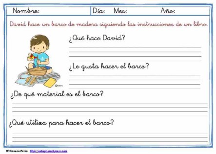 comprensión lectora de frases cortas 5