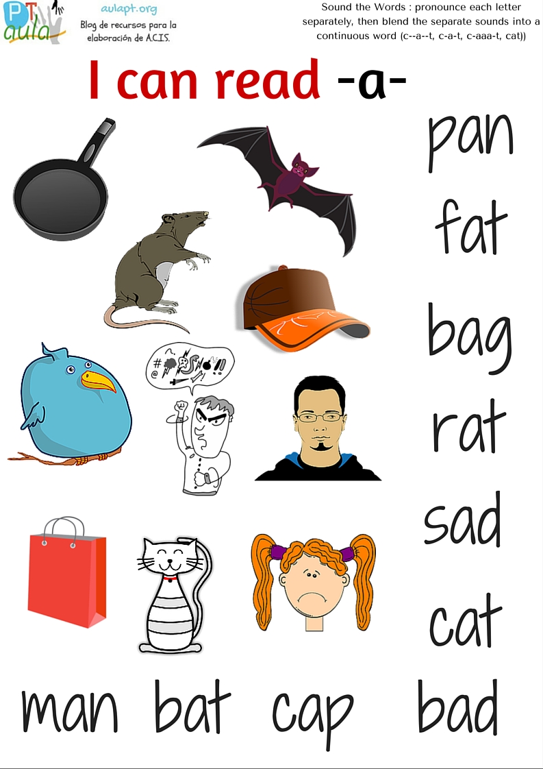Matching Worksheets: I can read a. - Aula PT
