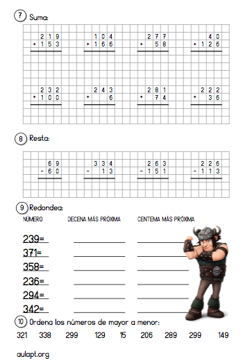 repaso números hasta el 400-3 - Aula PT