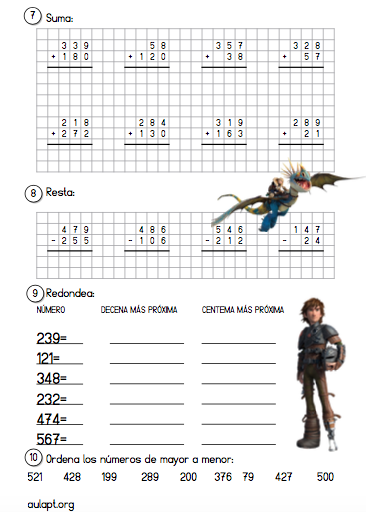 repaso números hata el 600-3 - Aula PT
