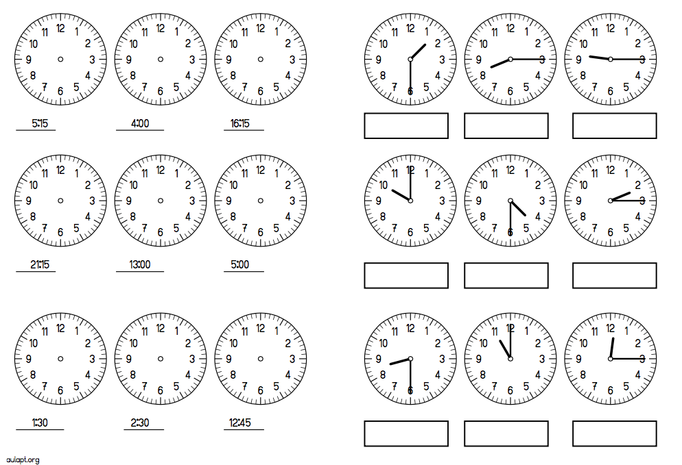 Que hora es? Relojes digitales. - Aula PT