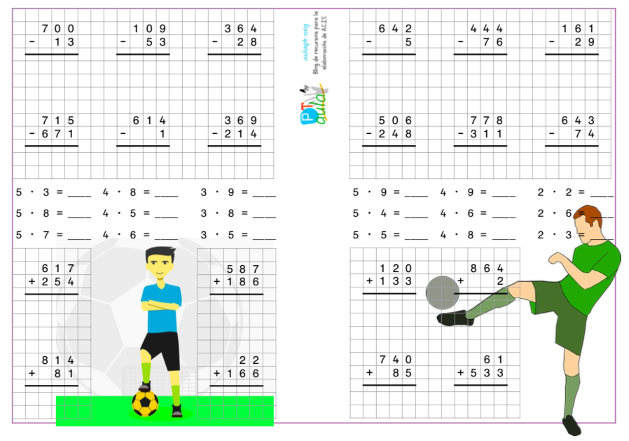 Cuaderno de cálculo para 2º de E.Primaria - Aula PT