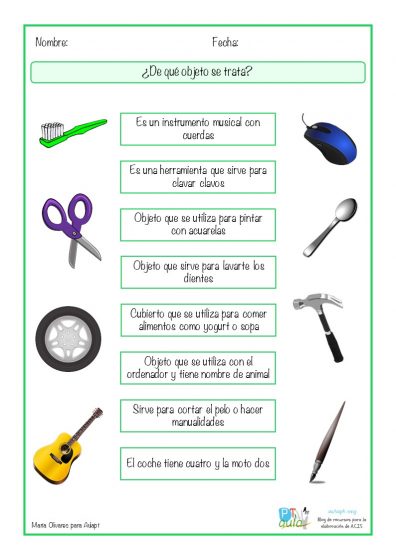 "¿De qué objeto se trata?" Nueva actividad asociación