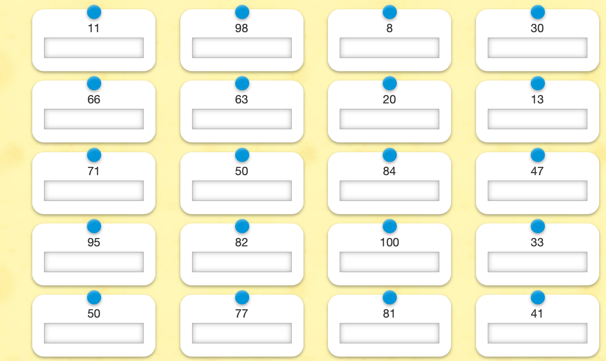 Escribe el anterior de estos números. Juego online. Números hasta ...