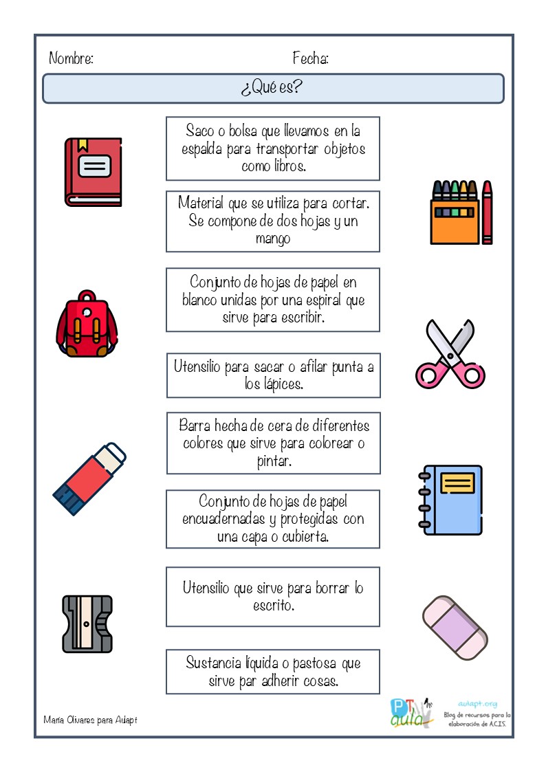 Actividad Para Trabajar La Asociación Imagen Texto Con Vocabulario
